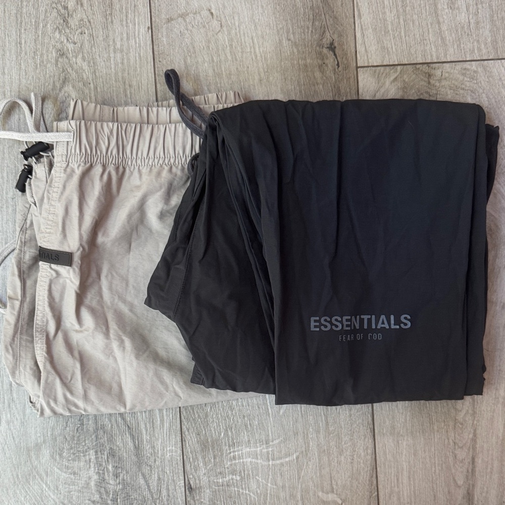 Essentials Fear of God Slate Grey and Beige Pants - Men’s Large 2 pairs